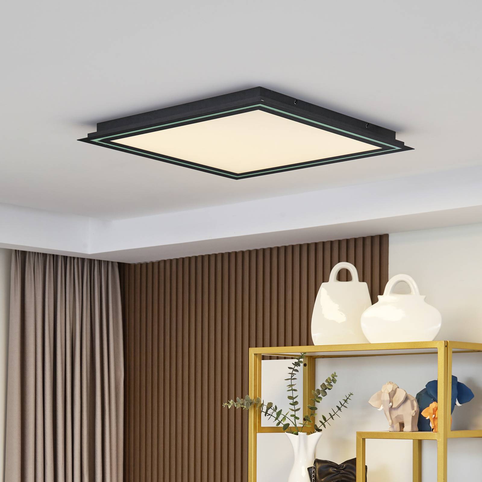 Lucande LED-Deckenlampe Leicy, schwarz, 64 cm, RGB, CCT Lucande LED-Deckenlampe Leicy, schwarz, 64 cm, RGB, CCT von LUCANDE