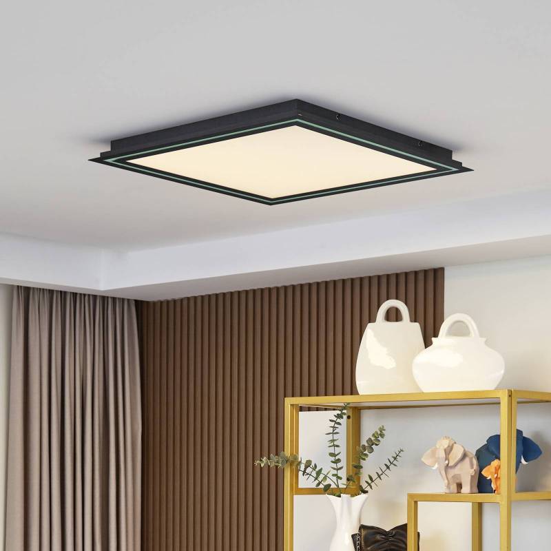 Lucande LED-Deckenlampe Leicy, schwarz, 64 cm, RGB, CCT von LUCANDE