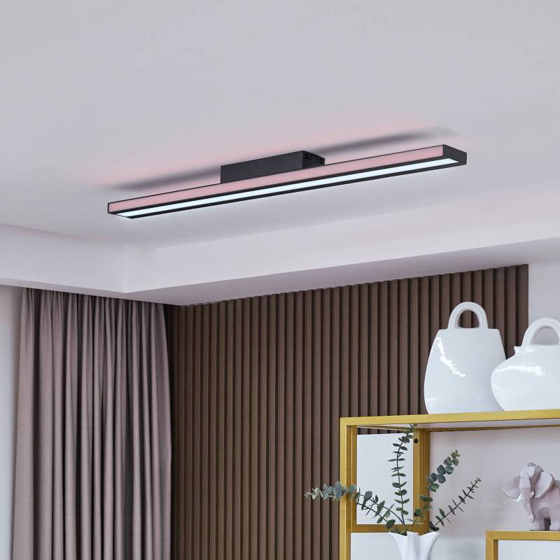 Lucande Smart LED-Deckenleuchte Leicy schwarz 8 cm RGB CCT von LUCANDE