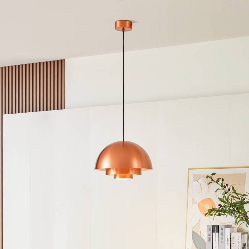 Lucande Nymara LED-Hängeleuchte, kupfer, Aluminium, Ø 40 cm von LUCANDE
