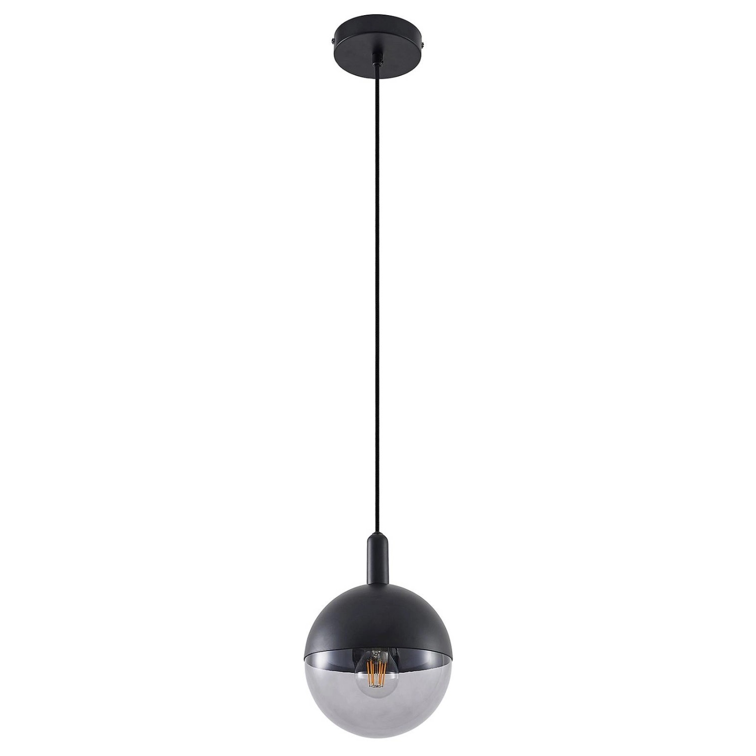 Lucande Pendelleuchte Dustian 9639219 Design Modern in Schwarz aus Glas 1-flammig E27 Wohnzimmerleuchte Lucande Pendelleuchte Dustian 9639219 Design Modern in Schwarz aus Glas 1-flammig E27 Wohnzimmerleuchte von LUCANDE
