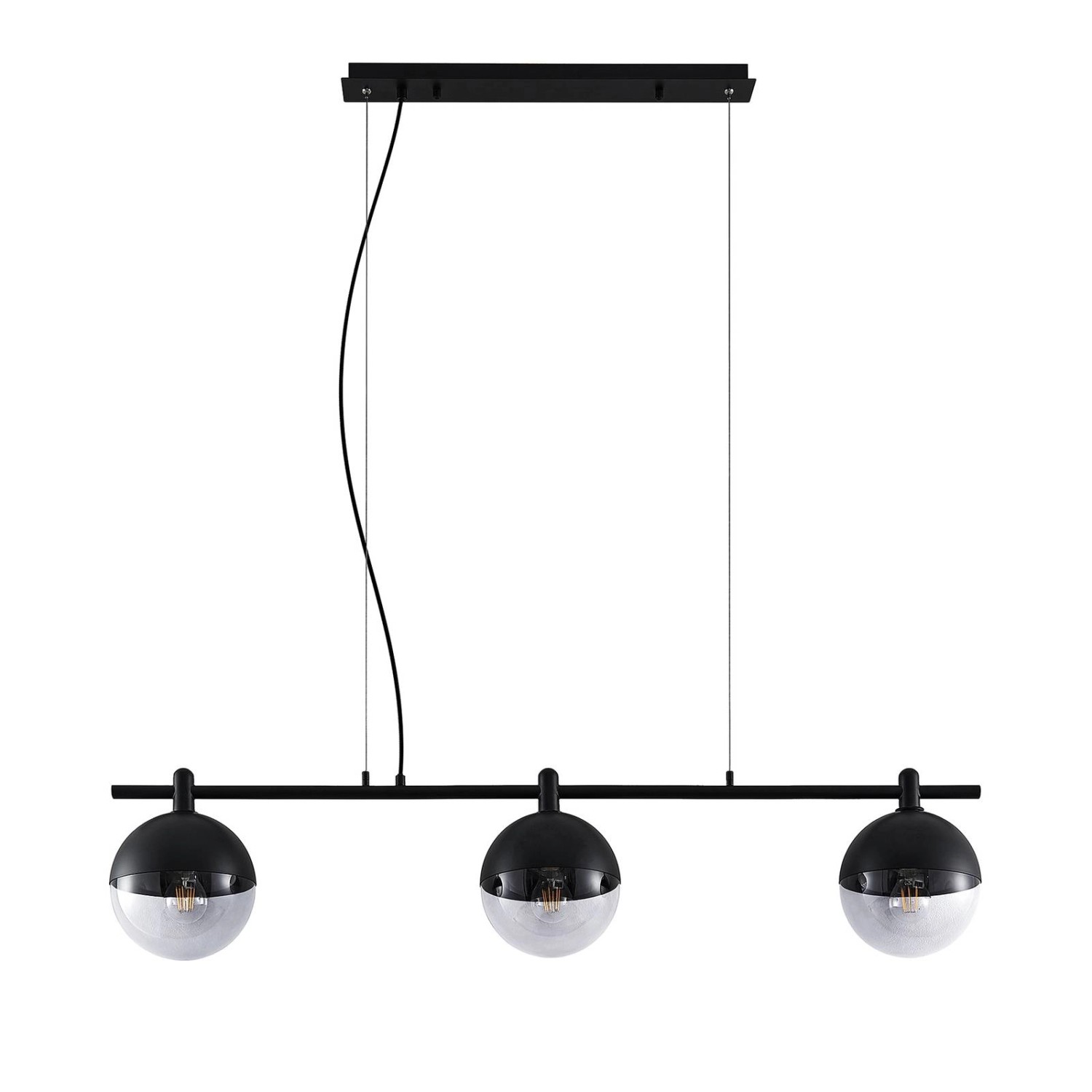 Lucande Pendelleuchte Dustian 9639222 Design Modern in Schwarz aus Glas 3-flammig E27 Wohnzimmerleuchte Lucande Pendelleuchte Dustian 9639222 Design Modern in Schwarz aus Glas 3-flammig E27 Wohnzimmerleuchte von LUCANDE