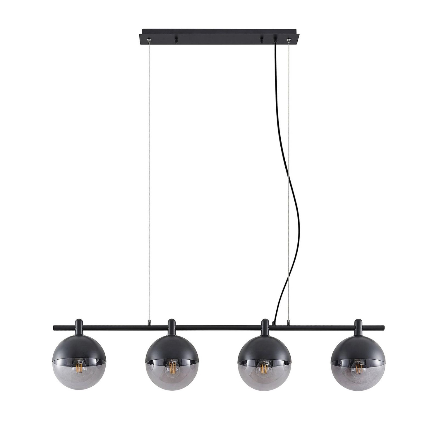 Lucande Pendelleuchte Dustian 9639223 Design Modern in Schwarz aus Glas 4-flammig E27 Wohnzimmerleuchte Lucande Pendelleuchte Dustian 9639223 Design Modern in Schwarz aus Glas 4-flammig E27 Wohnzimmerleuchte von LUCANDE
