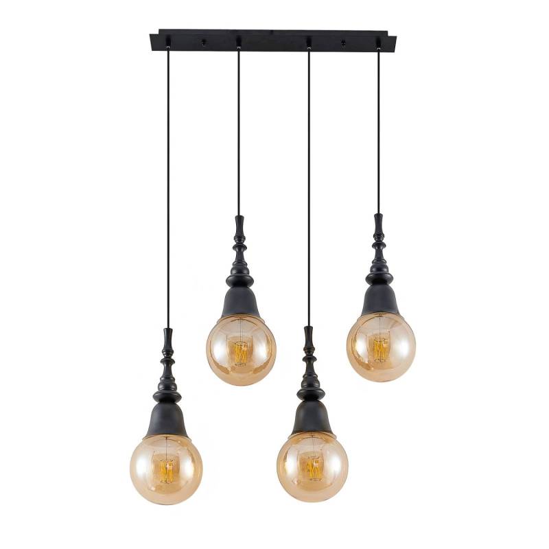 Lucande Pendelleuchte Gesja 9920026 Modern in Schwarz aus Metall 4-flammig E27 Wohnzimmerleuchte Lucande Pendelleuchte Gesja 9920026 Modern in Schwarz aus Metall 4-flammig E27 Wohnzimmerleuchte von LUCANDE