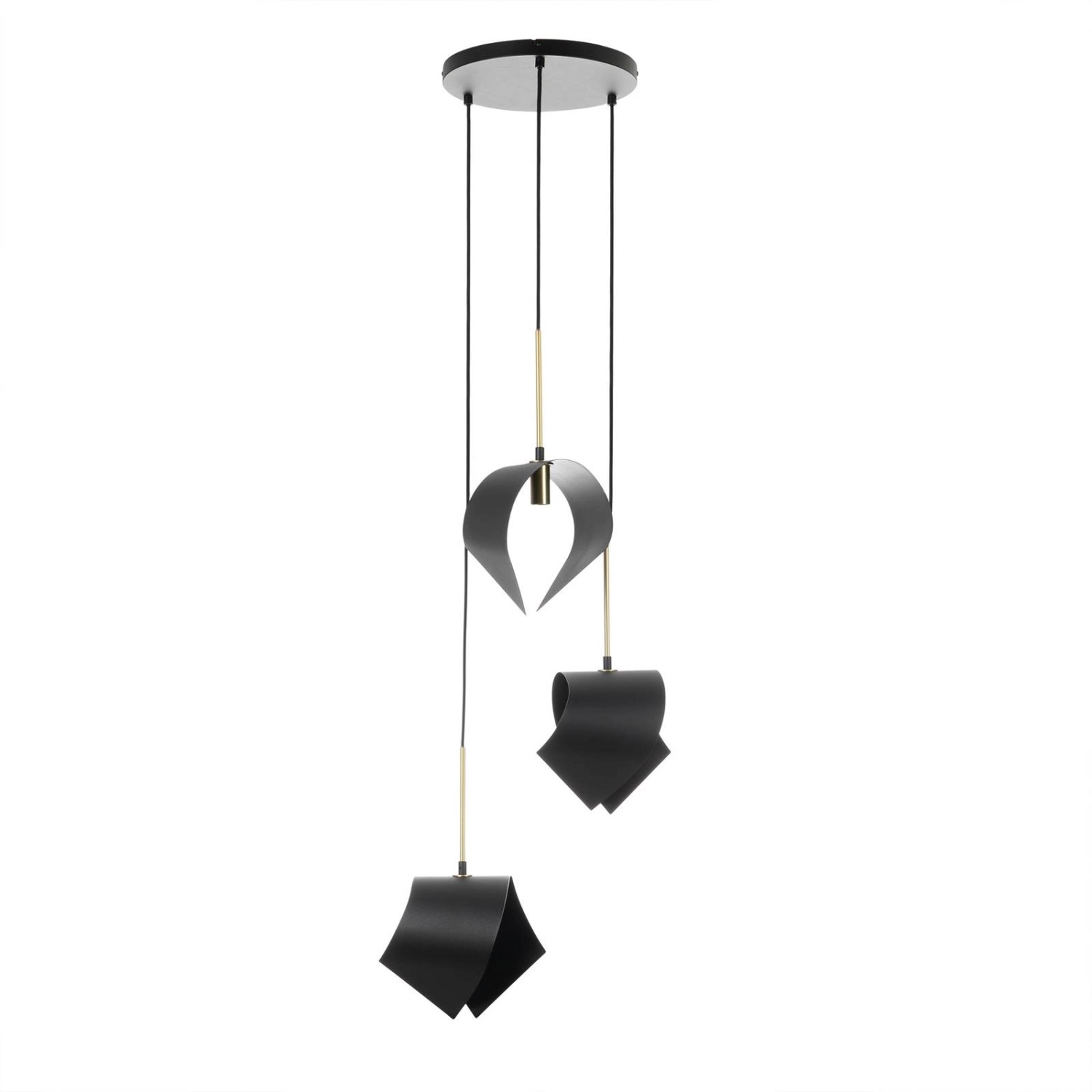 Lucande Pendelleuchte Mikolay 9639779 Design Modern in Schwarz aus Metall 3-flammig E14 Wohnzimmerleuchte von LUCANDE
