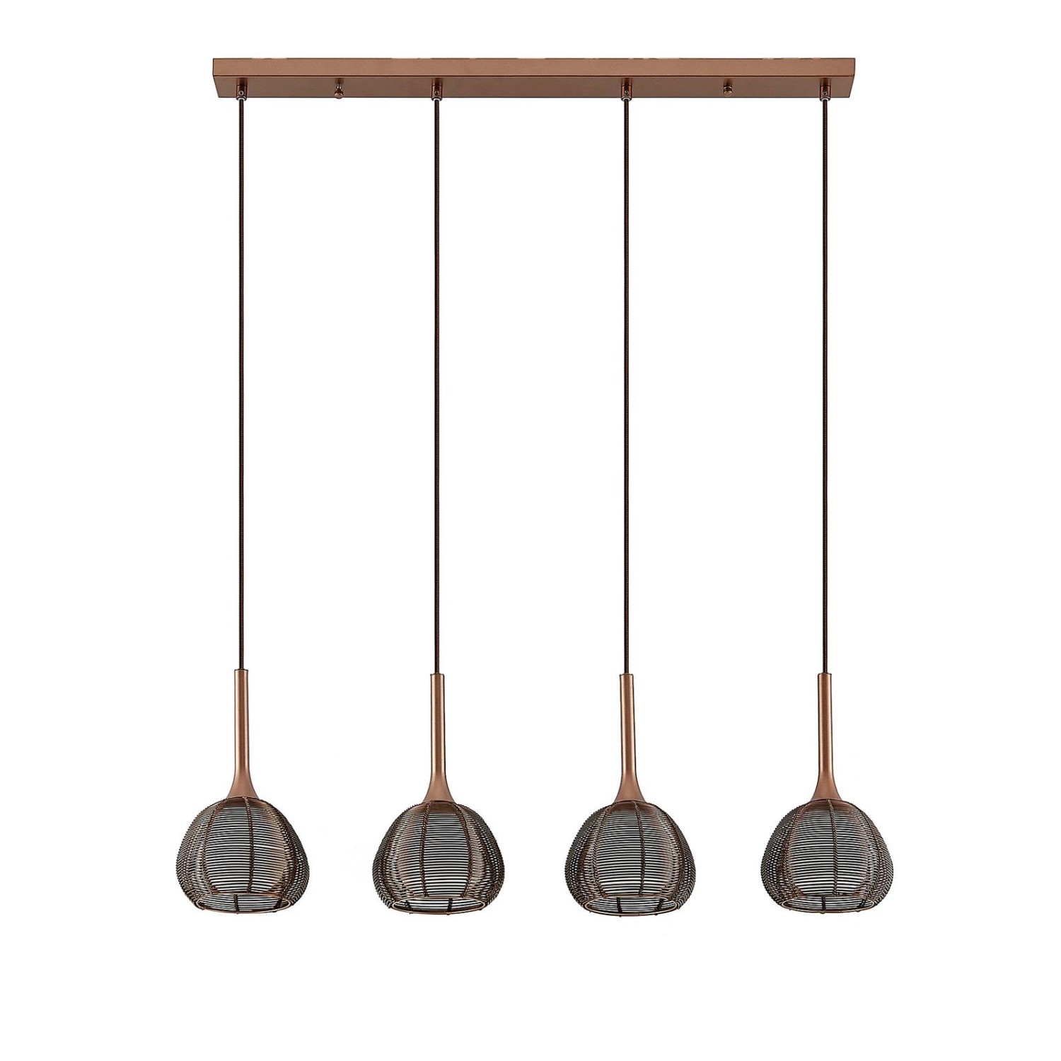 Lucande Pendelleuchte Tetira 9920010 Modern in Braun aus Metall 4-flammig E14 Wohnzimmerleuchte Lucande Pendelleuchte Tetira 9920010 Modern in Braun aus Metall 4-flammig E14 Wohnzimmerleuchte von LUCANDE