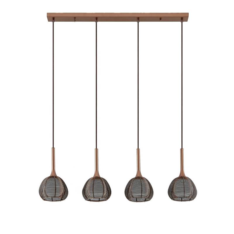 Lucande Pendelleuchte Tetira 9920010 Modern in Braun aus Metall 4-flammig E14 Wohnzimmerleuchte Lucande Pendelleuchte Tetira 9920010 Modern in Braun aus Metall 4-flammig E14 Wohnzimmerleuchte von LUCANDE