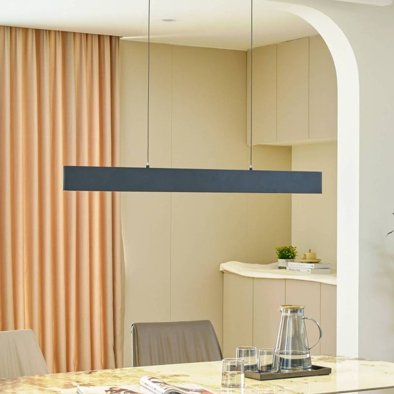 Lucande LED-Hängeleuchte Philine, Länge 101 cm schwarz Eisen von LUCANDE