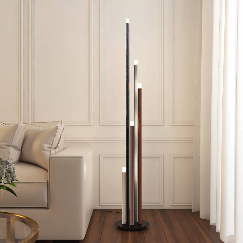 Lucande LED-Stehleuchte Stoika, 150 cm, 5-flg., Metall von LUCANDE