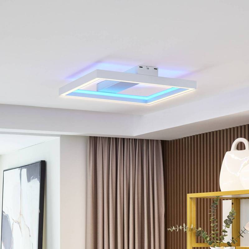 Lucande Smart LED-Deckenleuchte Tjado, 50 cm, weiß, RGBW von LUCANDE