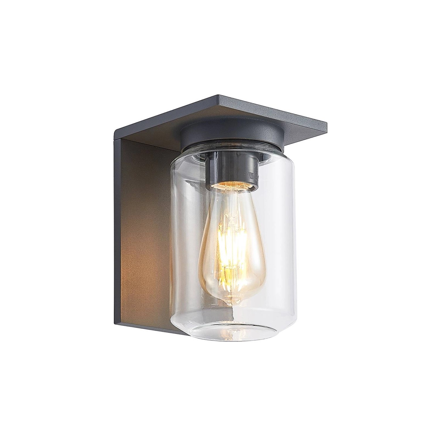 Lucande Wandleuchte Außen Semka 9618153 Spritzwassergeschützt Modern in Schwarz aus Aluminium 1-flammig E27 Lucande Wandleuchte Außen Semka 9618153 Spritzwassergeschützt Modern in Schwarz aus Aluminium 1-flammig E27 von LUCANDE