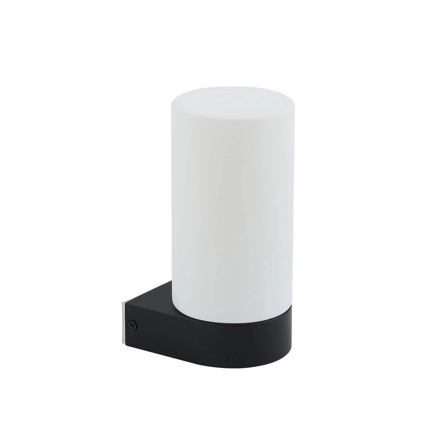 Lucande Wandleuchte Wandlampe Bad Basolo 10020363 Spritzwassergeschützt Modern in Schwarz aus Metall 1-flammig E14 Badezimmerleuchte von LUCANDE