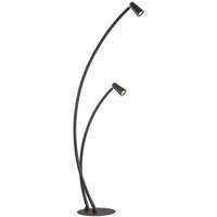 Lucande - gebraucht] Velanoris Stehlampe Stehlampe Lampe Leuchte Leselampe 2 Fl. Schwarz629 B-Ware von LUCANDE