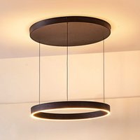 Neuwertig] Lucande Led Hängeleuchte Pendelleuchte Lampe Schwarz Eisen ø 60 Cm Dimmbar B-Ware von LUCANDE