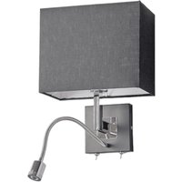 Lucande - neuwertig] Schwarze Stoff Wandleuchte Rebekka Wandleuchte Wandlicht Mit Led Lese681 B-Ware von LUCANDE