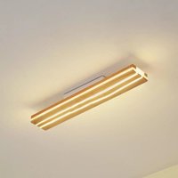 [NEUWERTIG] B-Ware Lucande Led Deckenleuchte Silja Holz 100 Cm Deckenlampe Lampe Leuchte Spot Licht von LUCANDE