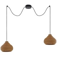[NEUWERTIG] Lucande Außenhängelampe Pendelleuchte Taniola Beige Rattan Ip44 2 Flammig B-Ware von LUCANDE