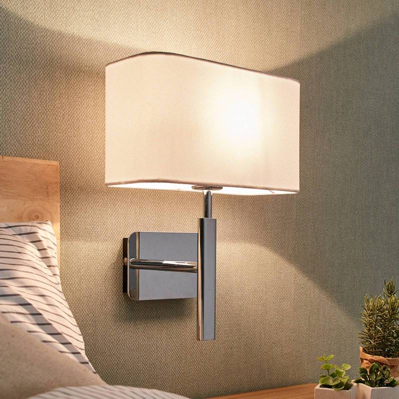 Wandlampe Jettka mit Textilschirm und Schalter Wandlampe Jettka mit Textilschirm und Schalter von LUCANDE