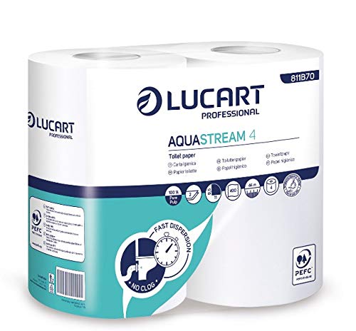 AQUASTREAM - Selbstauflösendes Toilettenpapier 4er Pack von LUCART