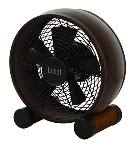 Lucci air Tischventilator Breeze, mobiler Retro-Ventilator, kleiner Standlüfter mit 2 Geschwindigkeitsstufen, Ø 20 cm von LUCCI AIR