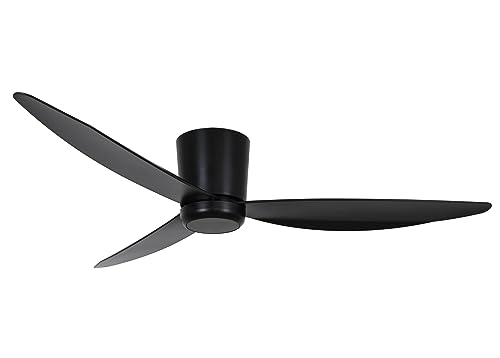 LUCCI AIR Array Deckenventilator mit 3 Flügeln, 6 Geschwindigkeiten und 137 cm Durchmesser, sehr leise und sparsam incl. Fernbedienung und Leuchtmittel (Schwarz) von LUCCI AIR