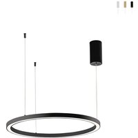 Luce Ambiante Design - LED-Hängelampe Design Rund Minimalistisch 80cm Hoop - Schwarz von LUCE AMBIANTE DESIGN