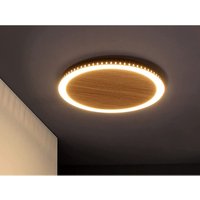 Led Deckenleuchte moon für Wand & Decke Holzoptik 3 Stufen dimmbar, ø 50cm von LUCE AMBIENTE DESIGN