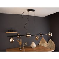 Pendelleuchte neptun 6 flammig Schwarz & Rauchglas 200cm lang, Breite 144cm von LUCE AMBIENTE DESIGN