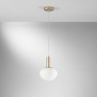 Luce Ambiente E Design - Moderner goldener Hängelampe mit weißem Kugellicht Ripple von LUCE AMBIENTE E DESIGN