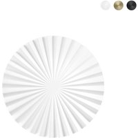 Luce Ambiente E Design - Runde LED-Wandleuchte aus plissiertem Metall im Vintage-Stil Anadara - Weiß von LUCE AMBIENTE E DESIGN