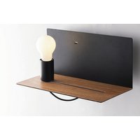 LUCE Design Wandleuchte »FLASH«, Aluminium, schwarz/holzfarben von LUCE Design