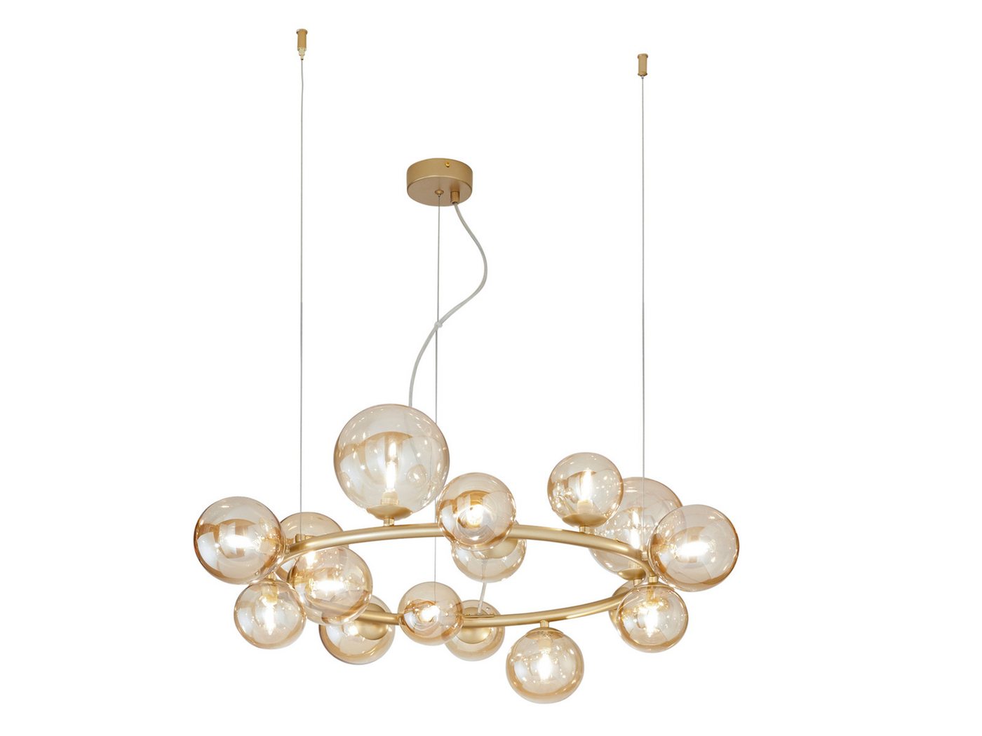 LUCE Design LED Pendelleuchte, Dimmfunktion, LED wechselbar, Warmweiß, groß mehrflammig ausgefallen-e Kugel-Lampe für Esstisch hängend, Ø82cm LUCE Design LED Pendelleuchte, Dimmfunktion, LED wechselbar, Warmweiß, groß mehrflammig ausgefallen-e Kugel-Lampe für Esstisch hängend, Ø82cm von LUCE Design