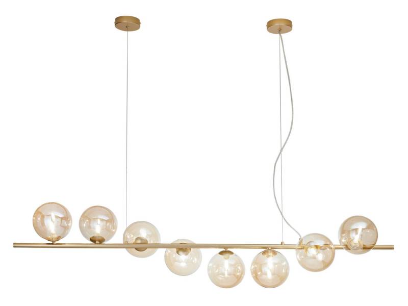 LUCE Design LED Pendelleuchte, Dimmfunktion, LED wechselbar, über Schalter in 3 Stufen dimmbar, Warmweiß, mehrflammig ausgefallen-e Kugel-Lampe lang für Esstisch hängend, 145cm von LUCE Design