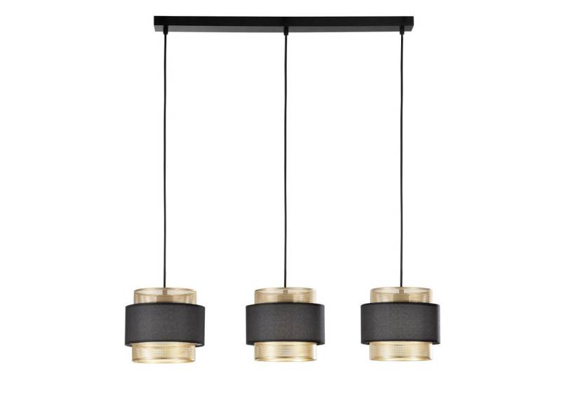 LUCE Design LED Pendelleuchte Metall Schirme mit Stoff, Breite 85cm, Dimmfunktion, LED wechselbar, Warmweiß, Hängelampe 3-flammig mit E27 Birnen, Designer Esszimmerlampe hängend LUCE Design LED Pendelleuchte Metall Schirme mit Stoff, Breite 85cm, Dimmfunktion, LED wechselbar, Warmweiß, Hängelampe 3-flammig mit E27 Birnen, Designer Esszimmerlampe hängend von LUCE Design