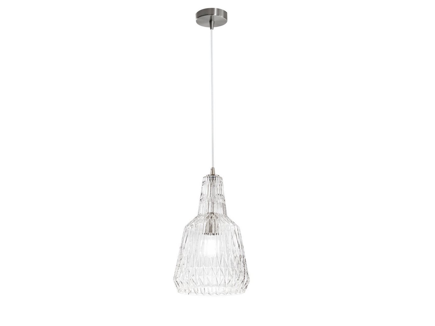 LUCE Design LED Pendelleuchte aus facettiertem Kristallglas Ø 23cm, Leuchtmittel dimmbar, LED wechselbar, Warmweiß, Retro Hängelampe mit Designer Glas Lampenschirm klein LUCE Design LED Pendelleuchte aus facettiertem Kristallglas Ø 23cm, Leuchtmittel dimmbar, LED wechselbar, Warmweiß, Retro Hängelampe mit Designer Glas Lampenschirm klein von LUCE Design