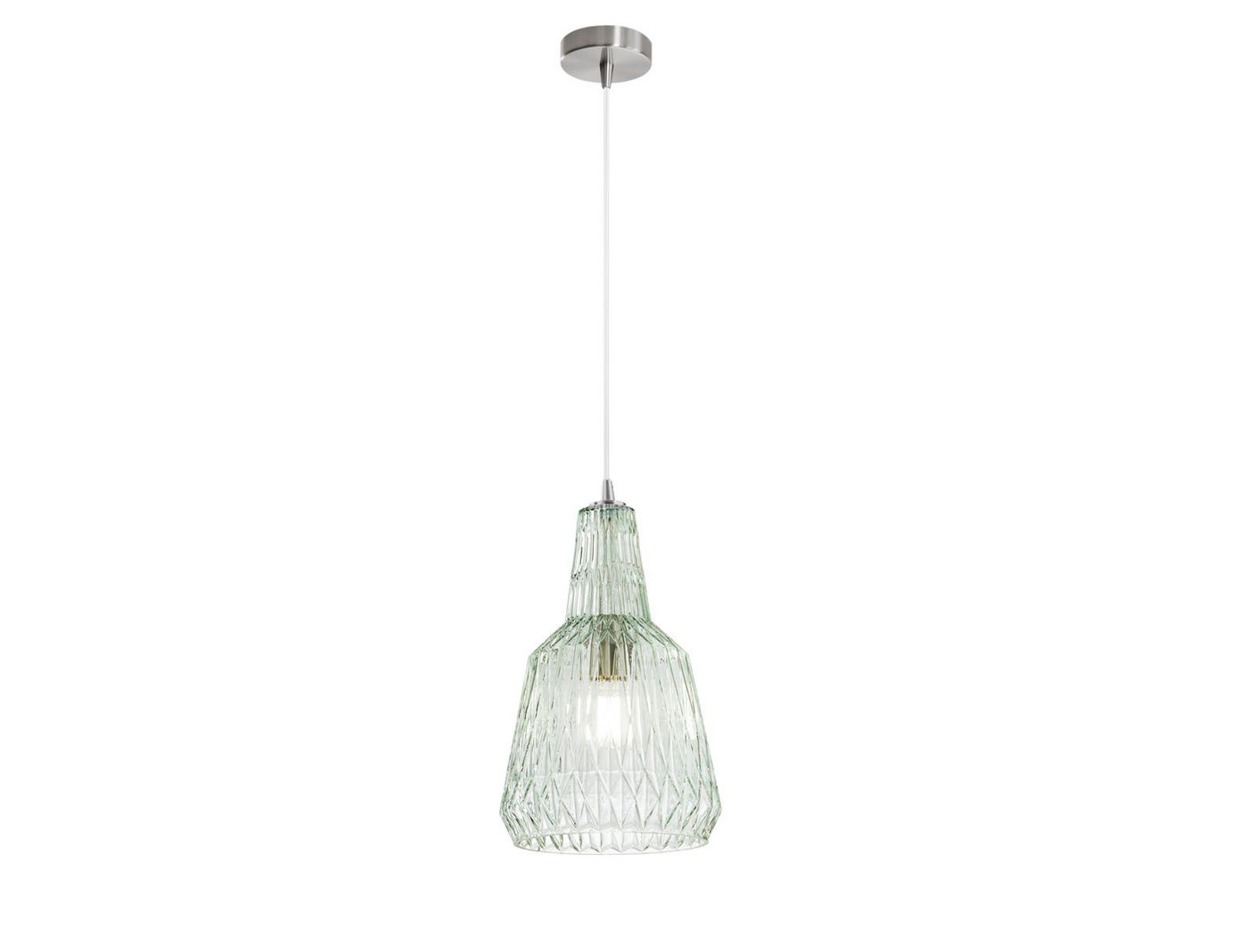 LUCE Design LED Pendelleuchte aus facettiertem Kristallglas Ø 23cm, Leuchtmittel dimmbar, LED wechselbar, Warmweiß, Retro Hängelampe mit Designer Glas Lampenschirm klein LUCE Design LED Pendelleuchte aus facettiertem Kristallglas Ø 23cm, Leuchtmittel dimmbar, LED wechselbar, Warmweiß, Retro Hängelampe mit Designer Glas Lampenschirm klein von LUCE Design