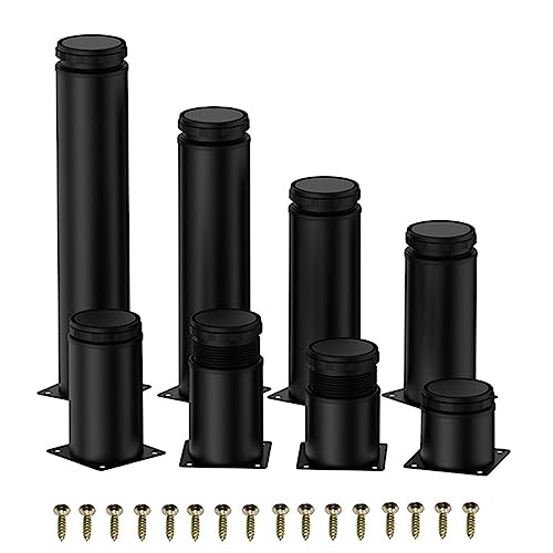 LUCEAE Möbelbeine, 4Pcs 5-25 cm Edelstahl Möbel Beine Metall Verstellbare Beine , Für Schranktisch Beine Sofa Füße Möbel Ersatz Fuß/Nero/8Cm LUCEAE Möbelbeine, 4Pcs 5-25 cm Edelstahl Möbel Beine Metall Verstellbare Beine , Für Schranktisch Beine Sofa Füße Möbel Ersatz Fuß/Nero/8Cm von LUCEAE