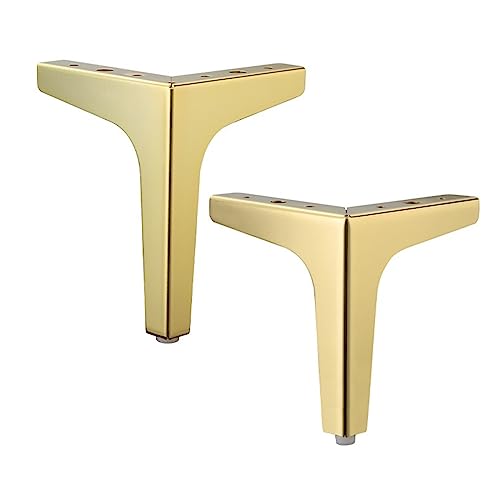 LUCEAE Möbelbeine, 4Pcs Möbeltisch Beine Metall Rhombus Sofa Beine Stuhl Beine Schrank Schrank Füße Höhe 10/13/15/17 cm Möbel Beine/Gold/17Cm von LUCEAE