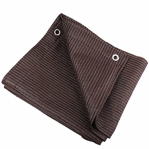 LUCEAE Rechteckiger Stoff Schatten Rechteck Netto 1 x 5 m 1,5 x 6 m 2 x 7 m 3 x 9 m 5 x 5 m 6 x 8 m sonnencremefarbene Netze gegen Ertrinken für Garten Terrasse Terrasse / braun / 4 x 5 m von LUCEAE