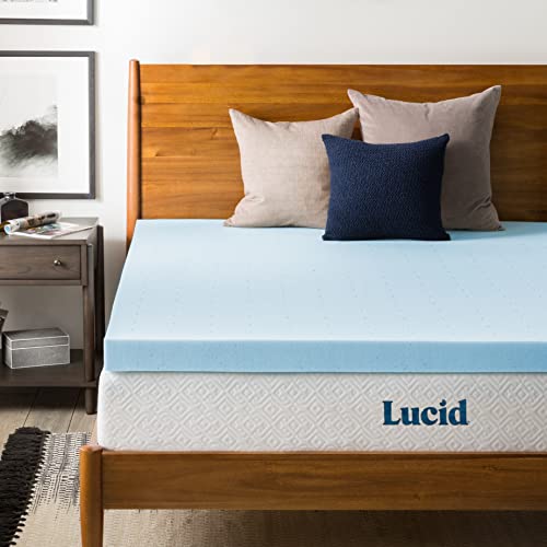LUCID 3-inch Ventilated Gel Memory Foam Mattress Topper - Queen von LUCID