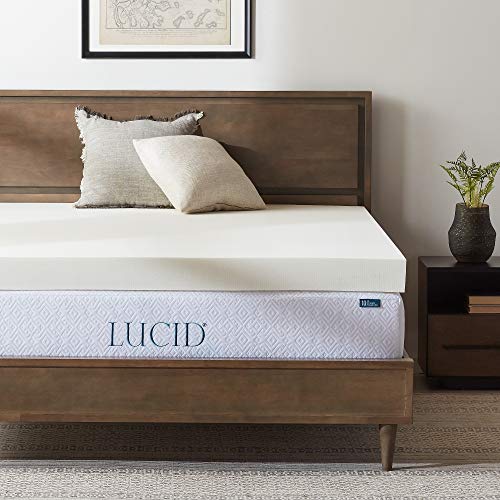 LUCID 4 Inch Ventilated Memory Foam Mattress Topper - 3-Year Warranty - Twin von LUCID