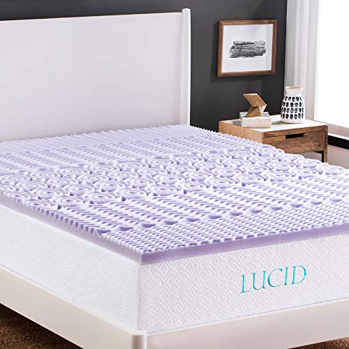 LUCID 5 Zonen Lavendel Memory Foam King Size Matratzenauflage, Schaumstoff von LUCID