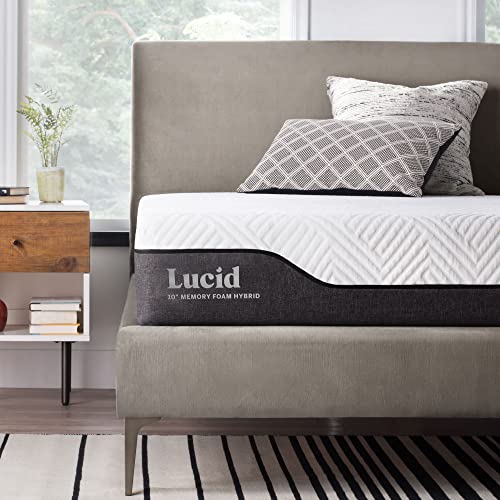 LUCID 25 cm Hybrid Matratze 120x200 cm, H2 H3 – mit Bambuskohle und Aloe Vera – feuchtigkeitsableitend – geruchshemmend – Kaltschaummatratze & Federkernmatratze 120 x 200 cm von LUCID