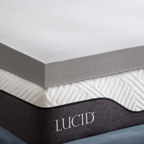 LUCID Memory Foam Matratzen Topper 160x200cm mit Bambuskohle, 10 cm dicke Matratzenauflage 160 x 200 cm von LUCID