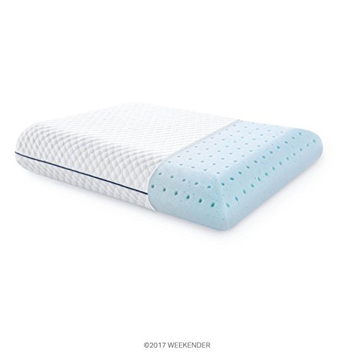 LUCID WEEKENDER Ventilated Gel Memory Foam Pillow - Washable Cover - Standard Size von WEEKENDER