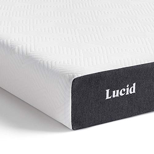 LUCID Kaltschaummatratze, kühlende Gelinfusion - mit Bambuskohle - Öko-Tex - dünne Matratze, 12cm hoch, hart H4, 120x190 cm, Weiß von LUCID