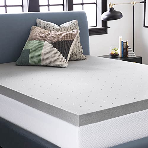 Lucid 7,5 cm Bambuskohle-Memory-Foam-Matratzenauflage – Aktivkohle – atmungsaktive Matratzenauflage, europäisches Einzelbett (90 x 200 cm) von LUCID