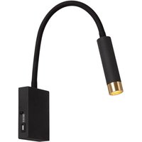 Alec - Wandstrahler / Wandleuchte - led - G9 - 1x3W 2700K - Inklusive Wechselringe - Schwarz - Lucide von LUCIDE