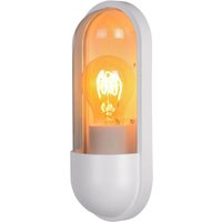 Lucide - capsule - Wandleuchte Innen/Außen - 1xE27 - IP54 - Weiß von LUCIDE