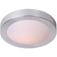 Lucide FRESH - Deckenleuchte Badezimmer - Ø 27 cm - 1xE27 - IP44 - Chrom Matt von LUCIDE